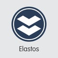 ELA - Elastos. The Icon of Cryptocurrency or Market Emblem.