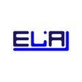 ELA letter logo creative design with vector graphic, ELA