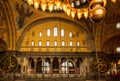 Elaborate building features wall deco inside the Hagia Sofia in Istanbul, Turkey