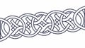 Elaborate Celtic Knot Border, Intricate Interwoven Pattern, vector design Generative AI Royalty Free Stock Photo