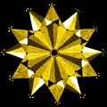 Gel pen drawing of a patterned star shape.
