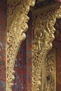 Elaborate gilded eave brackets, Temple Wat Xieng Thong,Luang Prabang, Laos Royalty Free Stock Photo