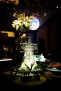 Elaborate ice sculpture at a wedding reception Royalty Free Stock Photo