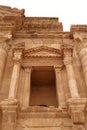 Elaborate patterns and details on the Arch of Hadrian, entrance gate to gerasa, Jerash, Jordan Royalty Free Stock Photo