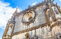 The elaborate pinnacles over the western facade of the church, Convent of Christ, Tomar, Portugal Royalty Free Stock Photo
