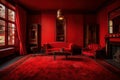 Elaborate Red room renovation. Generate AI