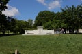 The elaborate tombstone memorial of John Wingate Weeks at Arlington National Cemetery in Arlington, Virginia