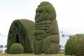 Elaborate topiary in Tulcan Ecuador cemetery Royalty Free Stock Photo