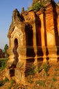 Elaborately carved doorway of ancient Buddhist stupa