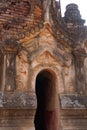 Elaborately carved doorway of ancient Buddhist stupa