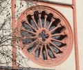 Elaborately designed round Church window