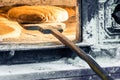 Elaboration of bread in traditional wood oven