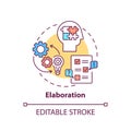 Elaboration concept icon