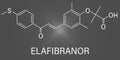 Elafibranor drug molecule skeletal formula. Chemical structure Royalty Free Stock Photo