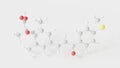 elafibranor molecule 3d, molecular structure, ball and stick model, structural chemical formula ppar agonists Royalty Free Stock Photo