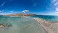 Elafonisi beach in Crete, Greece. Crystal clear sea water and blue sky