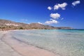 Elafonisos beach on the south west coast of Crete island in Greece, rated one of the most fabulous beaches in Europe Royalty Free Stock Photo