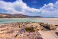 Elafonissi beach with pink sand on Crete, Greece Royalty Free Stock Photo