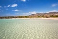 Elafonissi beach with pink sand on Crete, Greece