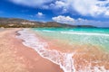 Elafonissi beach with pink sand on Crete Royalty Free Stock Photo