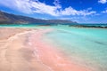 Elafonissi beach with pink sand on Crete