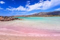 Elafonissi beach with pink sand on Crete Royalty Free Stock Photo