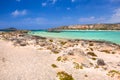 Elafonissi beach with pink sand on Crete Royalty Free Stock Photo