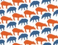 Elagance mix object pattern with color backgound