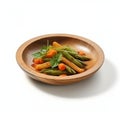 Elan G810 Wooden Side Plate For Salads With Vegetables