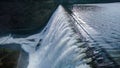 Elan Valley Dam overflowing white water Royalty Free Stock Photo