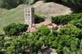 Elancourt F,July 16th: Abbaye de Saint Michel de Cuxa in the Miniature Reproduction of Monuments Park from France Royalty Free Stock Photo