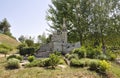 Elancourt F,July 16th: Basilique Notre Dame de la Garde in the Miniature Reproduction of Monuments Park from France Royalty Free Stock Photo