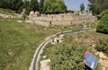 Elancourt F,July 16th: Cite de Carcassonne in the Miniature Reproduction of Monuments Park from France Royalty Free Stock Photo