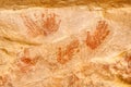 Elands Cave bushman paintings - palms