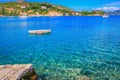 Elaphiti islands, turquoise adriatic beach in Dalmatia, Croatia Royalty Free Stock Photo