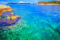 Elaphiti islands, turquoise adriatic beach in Dalmatia, Croatia Royalty Free Stock Photo