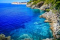 Elaphiti islands, turquoise adriatic beach in Dalmatia, Croatia Royalty Free Stock Photo