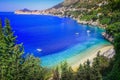 Elaphiti islands, turquoise adriatic beach in Dalmatia, Croatia Royalty Free Stock Photo