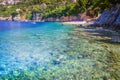 Elaphiti islands, turquoise adriatic beach in Dalmatia, Croatia Royalty Free Stock Photo