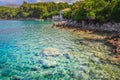 Elaphiti islands, turquoise adriatic beach in Dalmatia, Croatia Royalty Free Stock Photo