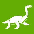 Elasmosaurine dinosaur icon green