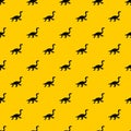 Elasmosaurine dinosaur pattern vector