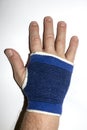 Elastic arm brace.Bandage for stretching and dislocation of the arm.Elastic armband.Elastic bandage on the wrist.