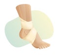 Elastic bandage for Ankle Sprain - Illustration