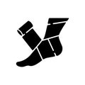 Elastic bandage black glyph icon