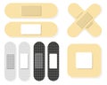 Elastic medical plasters. Adhesive bandage. Royalty Free Stock Photo