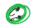 Elastic round rope with hooks on white Royalty Free Stock Photo