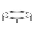 Elastic trampoline isolated icon