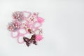 Elastics and hairpins for a little fashionista in pink colors