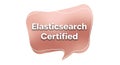 Elasticsearch certified badge emblem for professionals and experts in data search Royalty Free Stock Photo